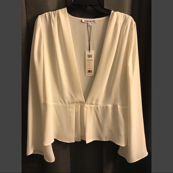 Elizabeth and James Ivory Wrap Blouse - Picture 4 of 4